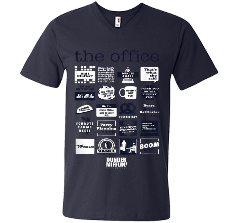 Inktee Store - The Office Quote Mash-Up Funny - Official V-Neck T-Shirt Image