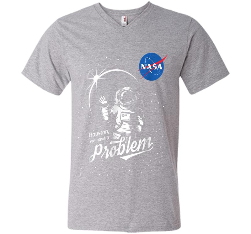 Inktee Store - The Official Houston We Have A Problem Nasa Insignia V-Neck T-Shirt Image