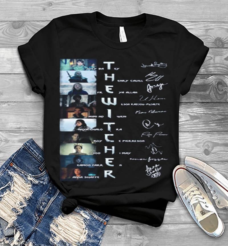 The Witcher Characters Signature Mens T-Shirt