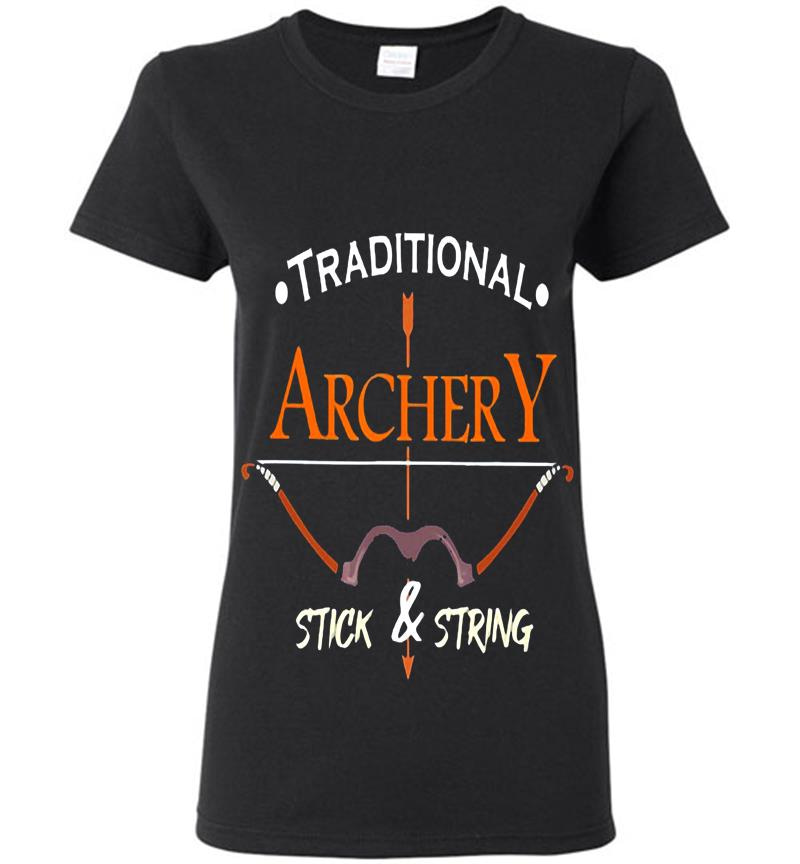 Traditional Archery Stick And String Womens T-Shirt