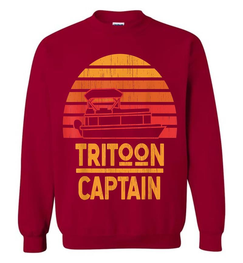 Inktee Store - Tritoon Captain Tri-Toon Boating Pontoon Captain Gift Sweatshirt Image
