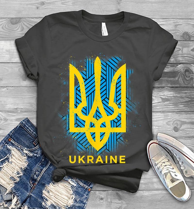 Inktee Store - Ukraine Flag Symbol Men T-Shirt Image