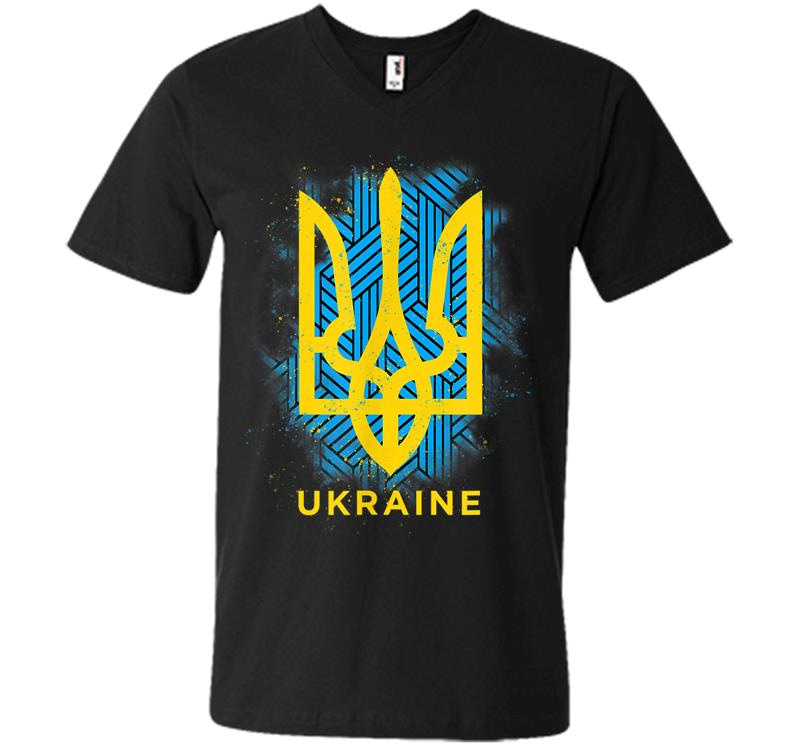 Ukraine Flag Symbol V-Neck T-Shirt