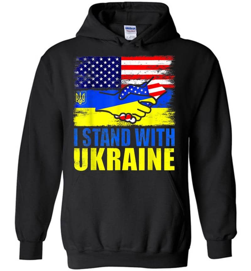 Ukraine I Stand With Ukraine Ukrainian Flag Support Hoodie