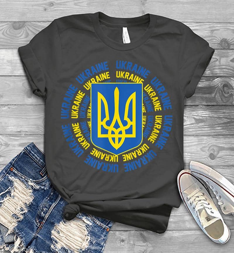 Inktee Store - Ukrainian Flag Vintage Heritage Men T-Shirt Image