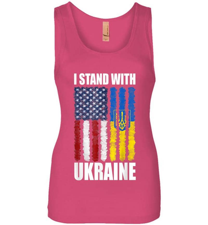 Inktee Store - Ukrainian - Lover I Stand With Ukraine Women Jersey Tank Top Image