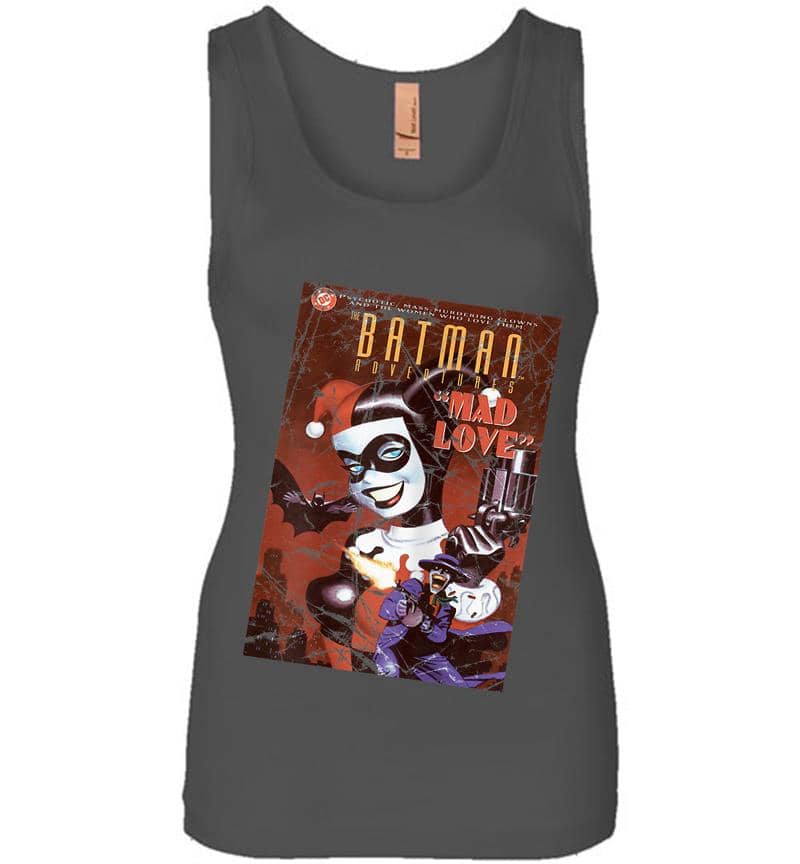 Inktee Store - Us Dc Harley Quinn Cover Mad Love Womens Jersey Tank Top Image