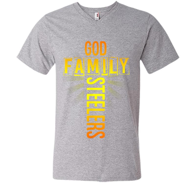 Inktee Store - Valentine'S Father'S Day S God Family Slers V-Neck T-Shirt Image