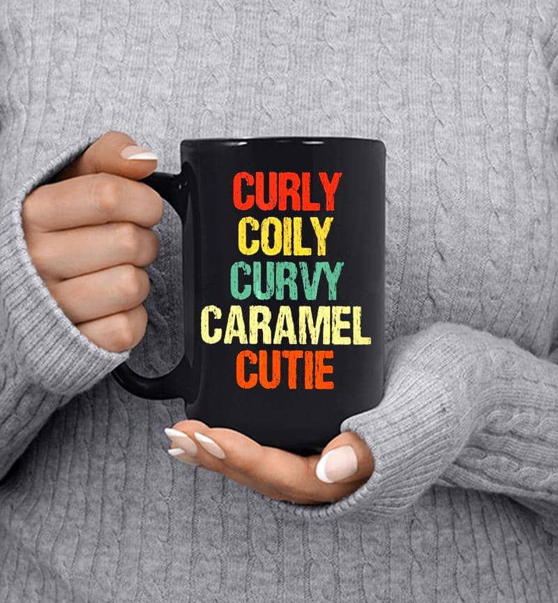Vintage Curly Coily Curly Caramel Cutie Mug