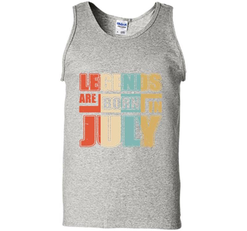 Vintage Legends Are Born In July Mens Tank Top