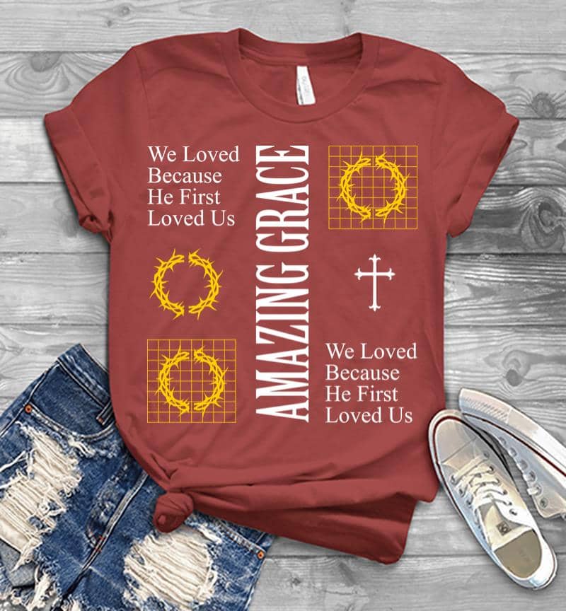 Inktee Store - We Loved Because He First Loved Us Men T-Shirt Image