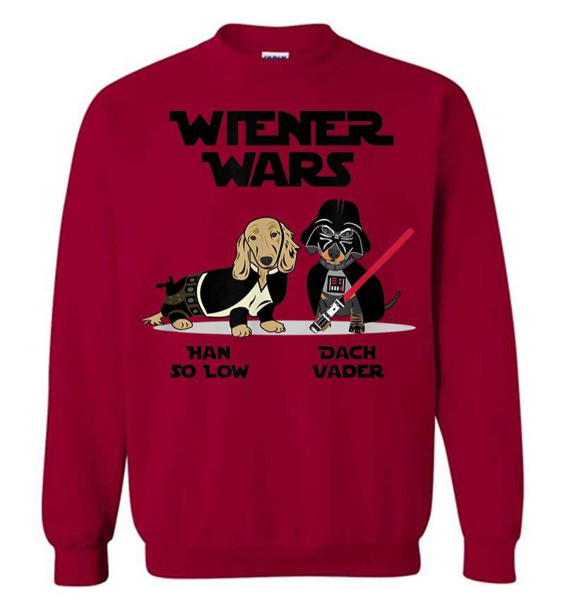 Inktee Store - Wiener Wars Funny Dachshund Sweatshirt Image