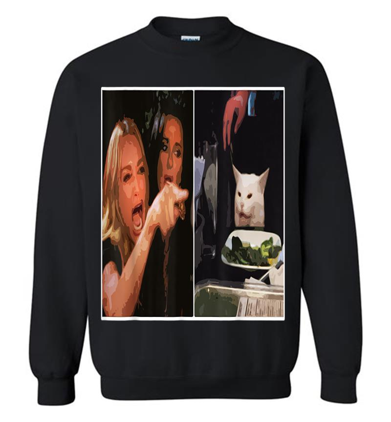 Woman Yelling At A Cat Meme Funny Christmas Sweatshirt