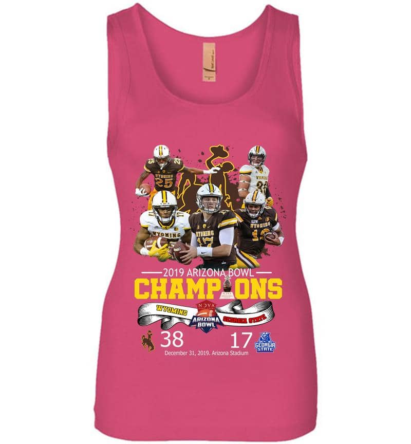 Inktee Store - Wyoming Cowboys Vs Georgia State Panthers Champions 2019 Arizona Bowl Womens Jersey Tank Top Image