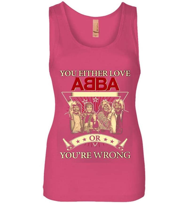 Inktee Store - You Either Love Abba Pop Band Or Youre Wrong Womens Jersey Tank Top Image