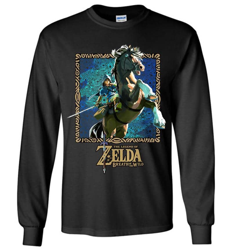 Zelda Breath Of The Wild Patterned Poster Long Sleeve T-Shirt