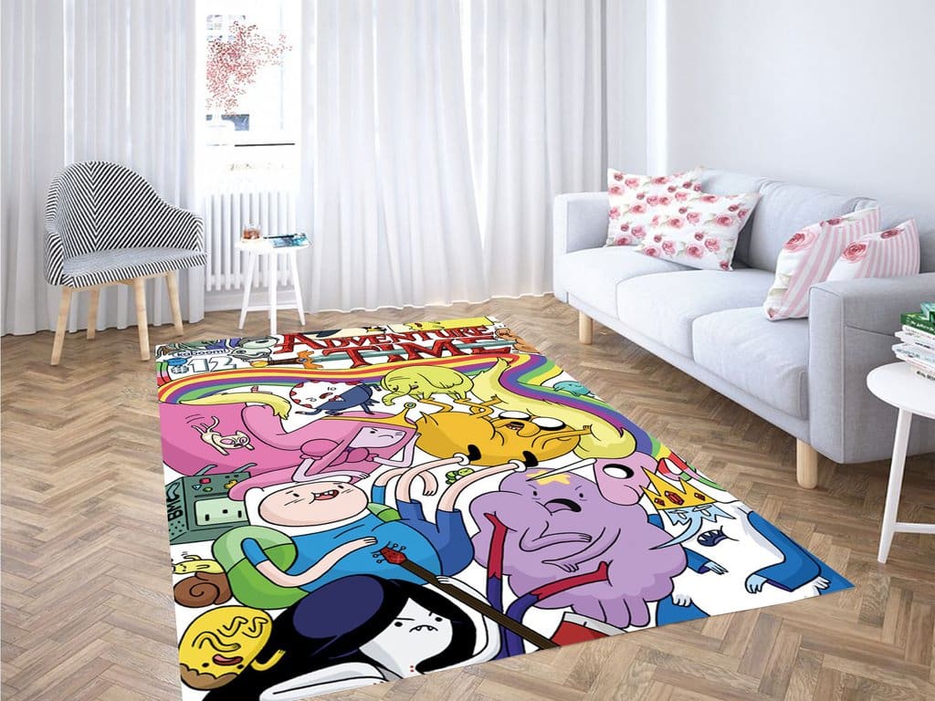 Adventure Time All Character Living Room Modern Carpet Rug