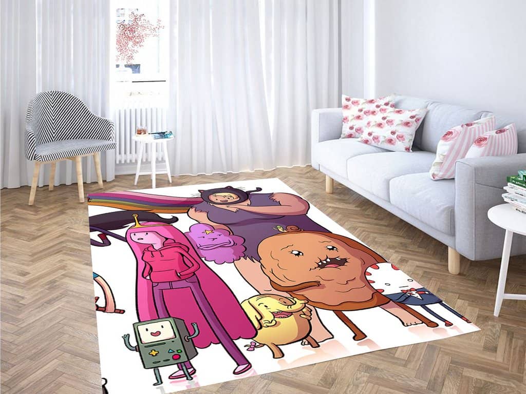 Adventure Time Cute Character Living Room Modern Carpet Rug
