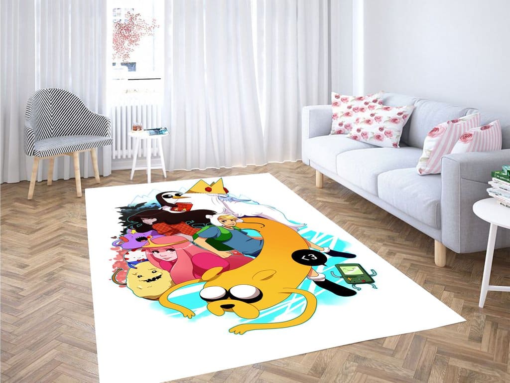 All Character Adventure Time Living Room Modern Carpet Rug