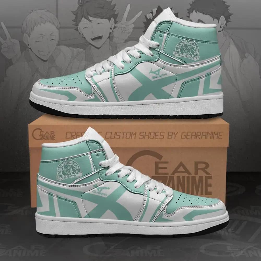 Aoba Johsai High Sneakers Haikyuu Anime Air Jordan Shoes