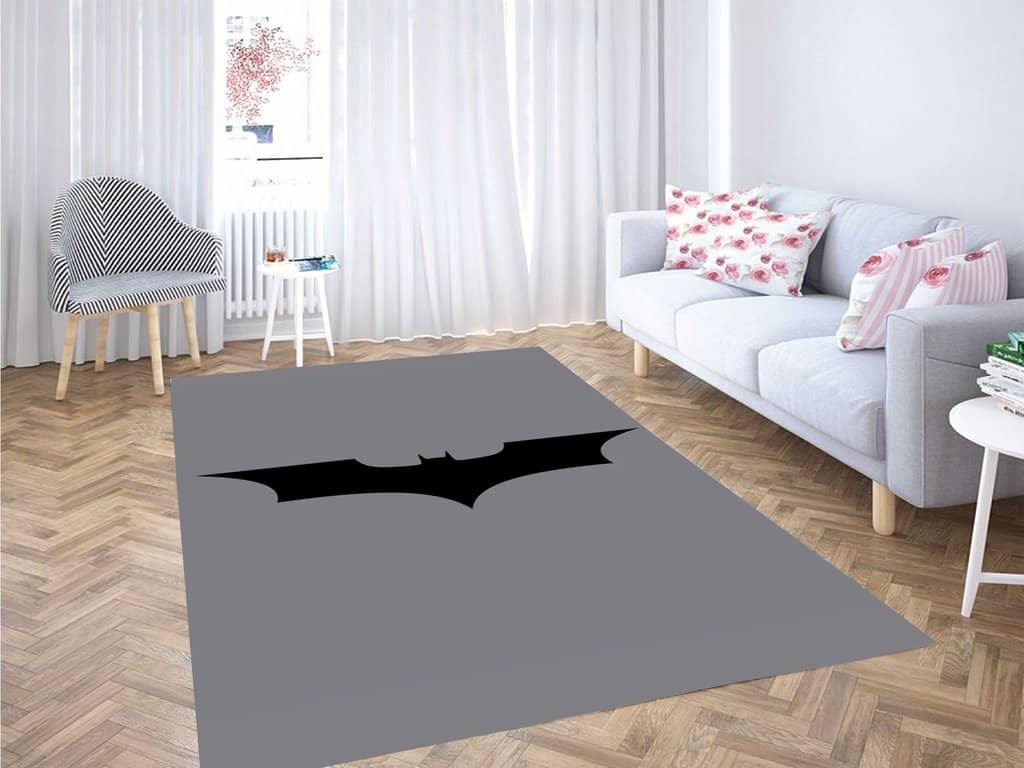 Batman Black And White Logo Living Room Modern Carpet Rug