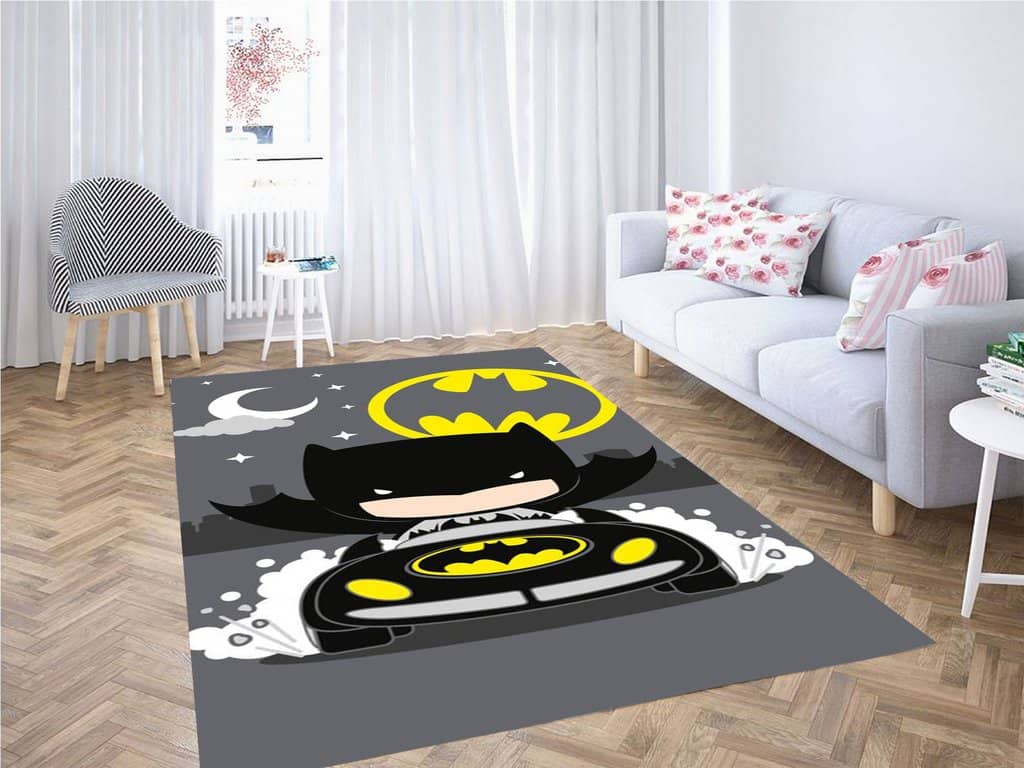 Batman Cartoon Wallpaper Living Room Modern Carpet Rug