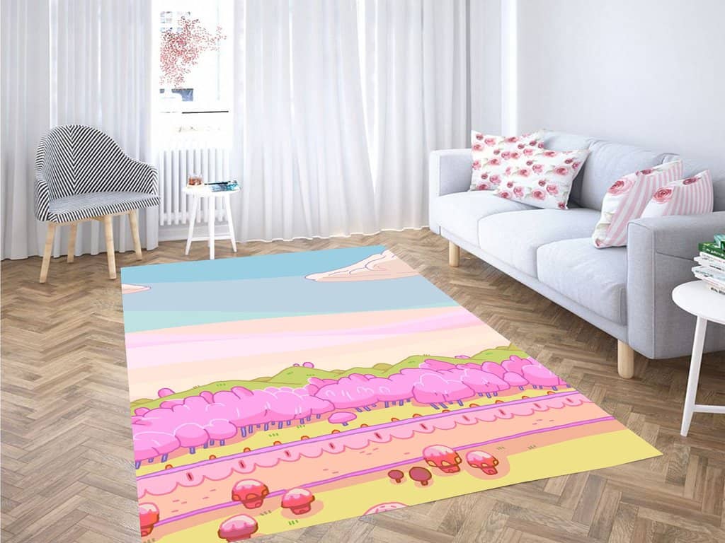 Beautiful Place Adventure Time Living Room Modern Carpet Rug