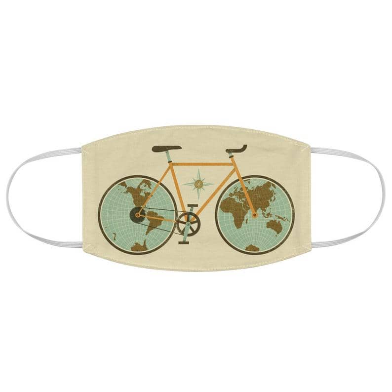 Bicycle Save The Planet Biking Mother Earth Bike Lane Bicycles Renewable Energy Reusable No25 Face Mask
