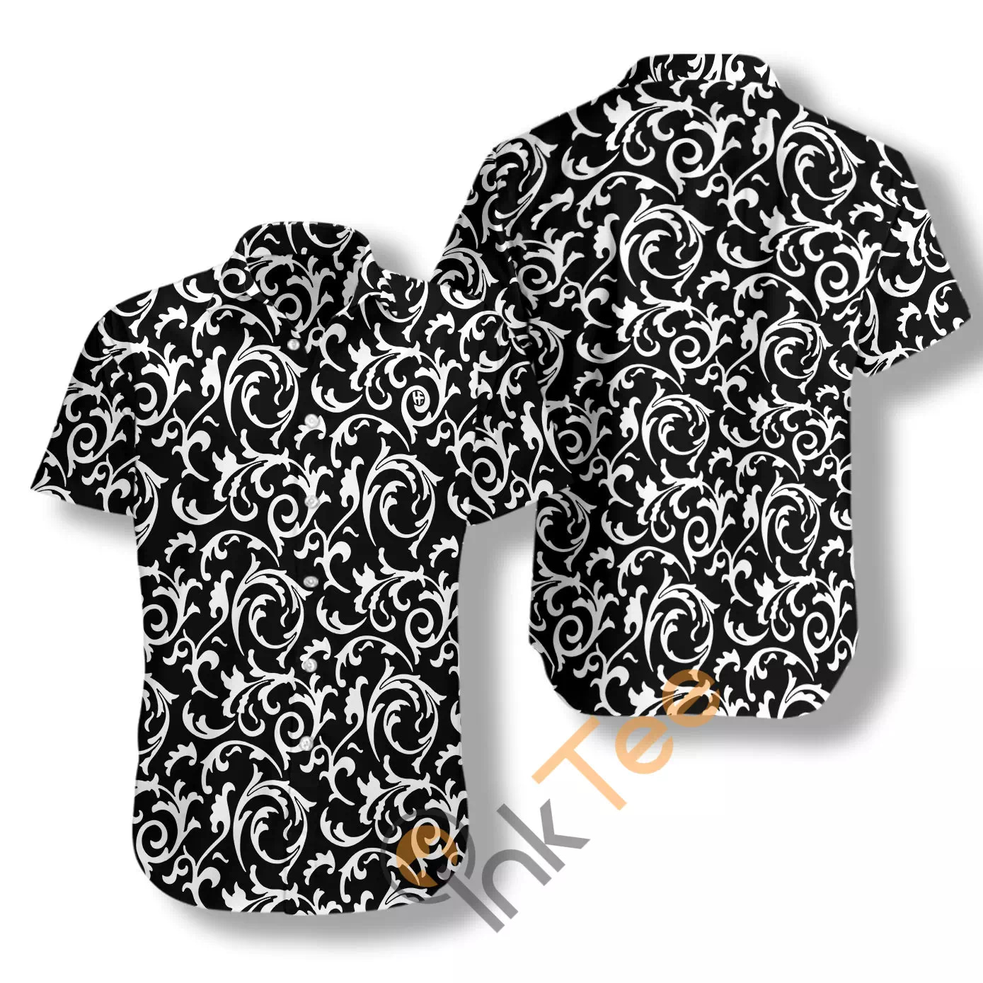Black And White Seamless Floral Goth Style N801 Hawaiian shirts