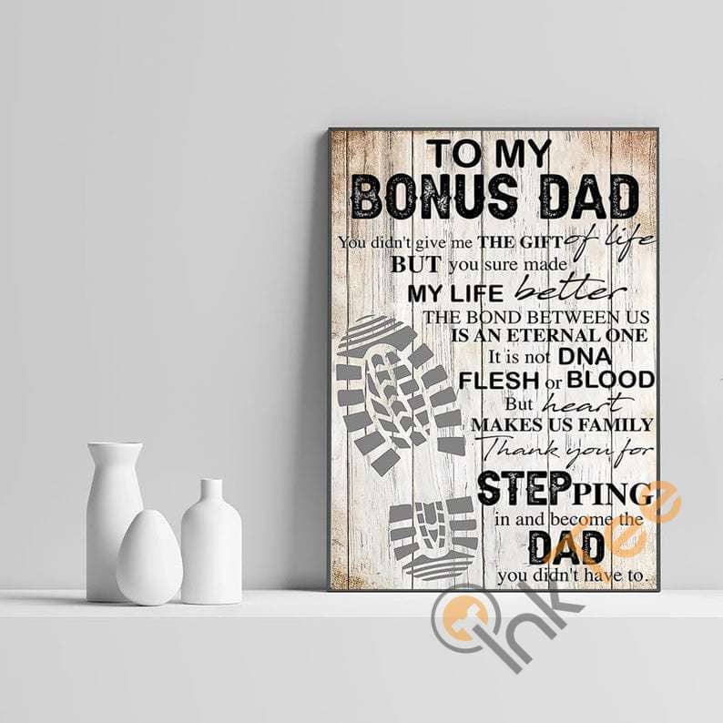 Bonus Dad To My On Stepdad Fathers Day Poster