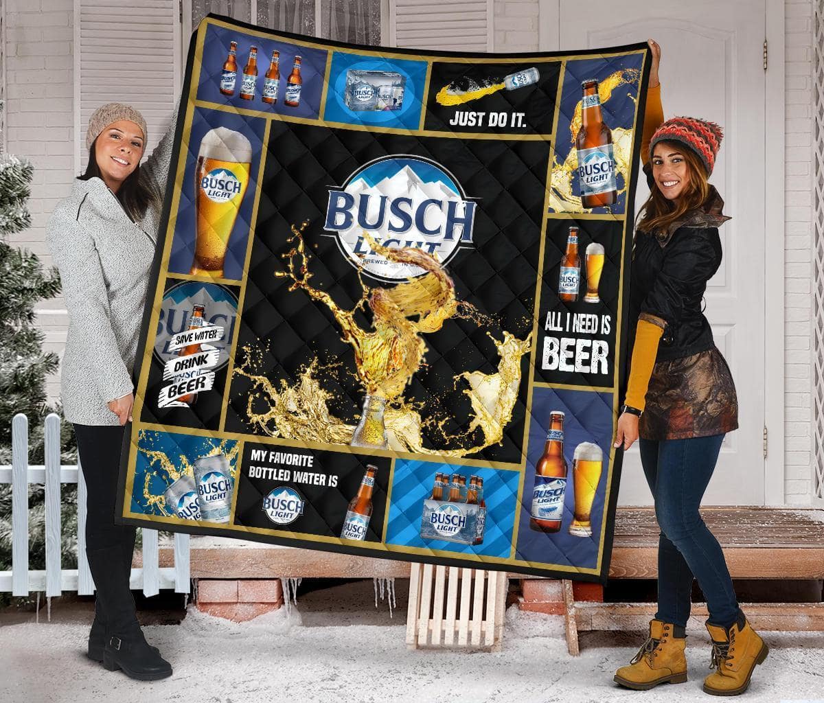 Busch Light Beer Lover Funny Gift Quilt