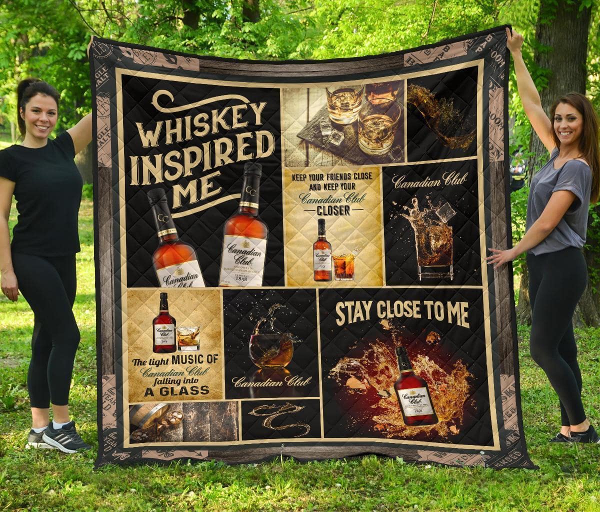 Canadian Club Whiskey Inspired Me Gift Idea Quilt