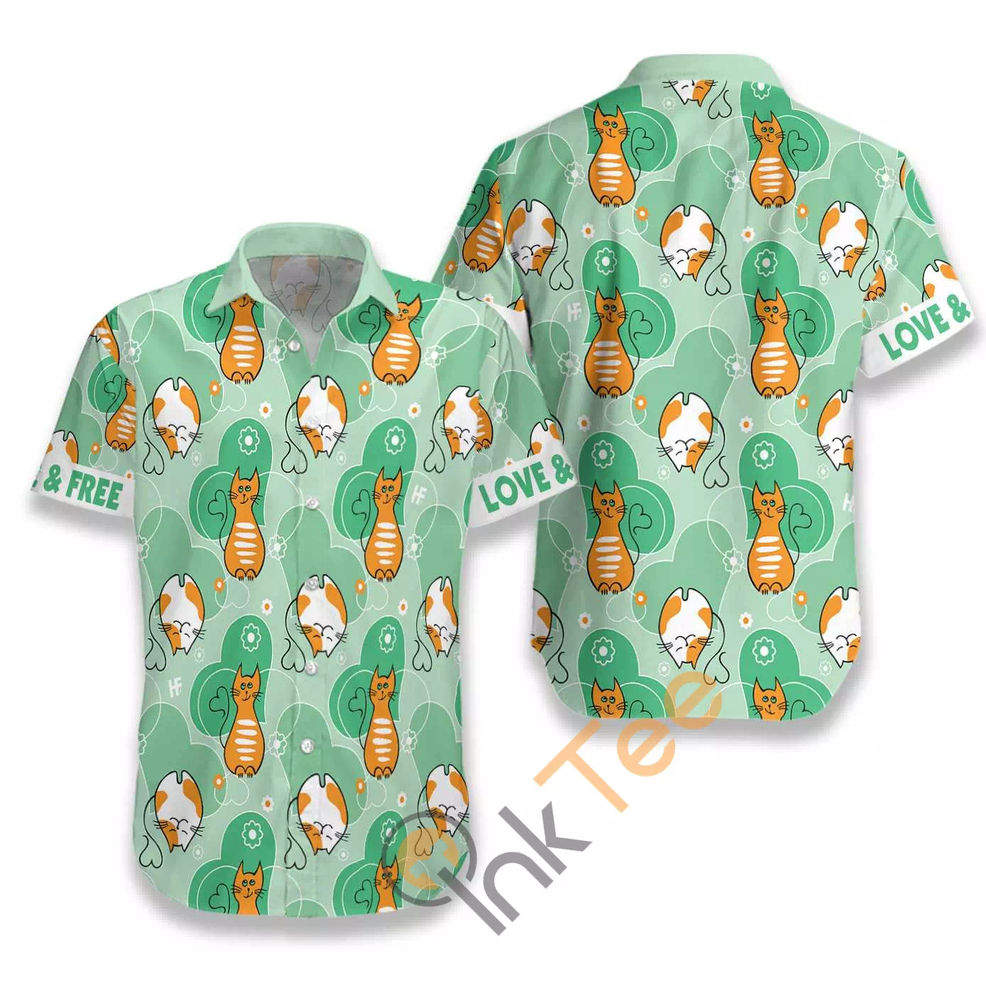 Cat Love And Free N445 Hawaiian shirts