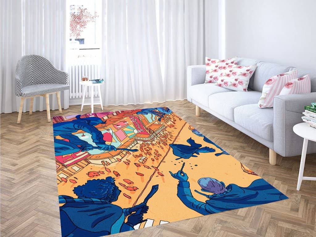 Character Harry Potter Flying Living Room Modern Carpet Rug