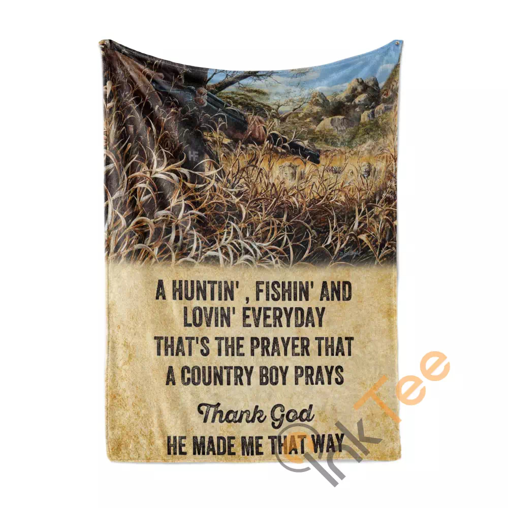 Country Boy Prays For Hunting And Fishing N262 Fleece Blanket