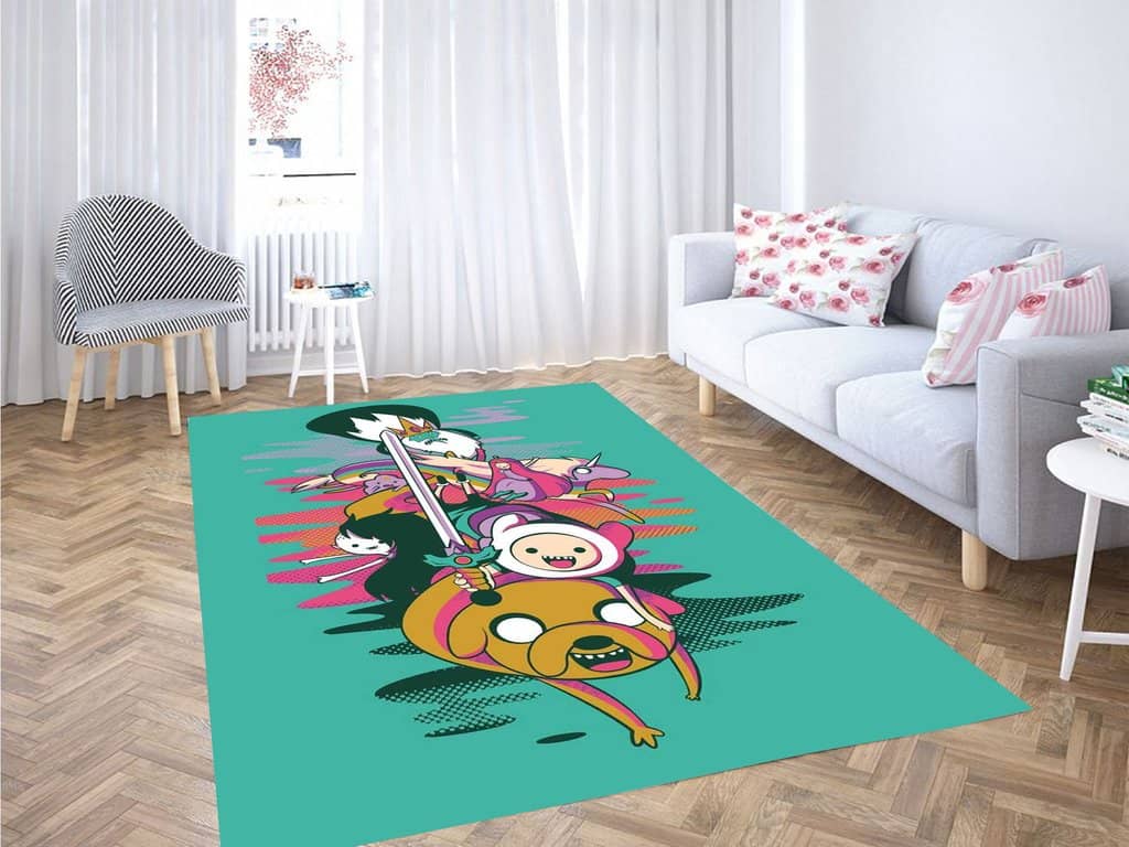 Cute Adventure Time Living Room Modern Carpet Rug