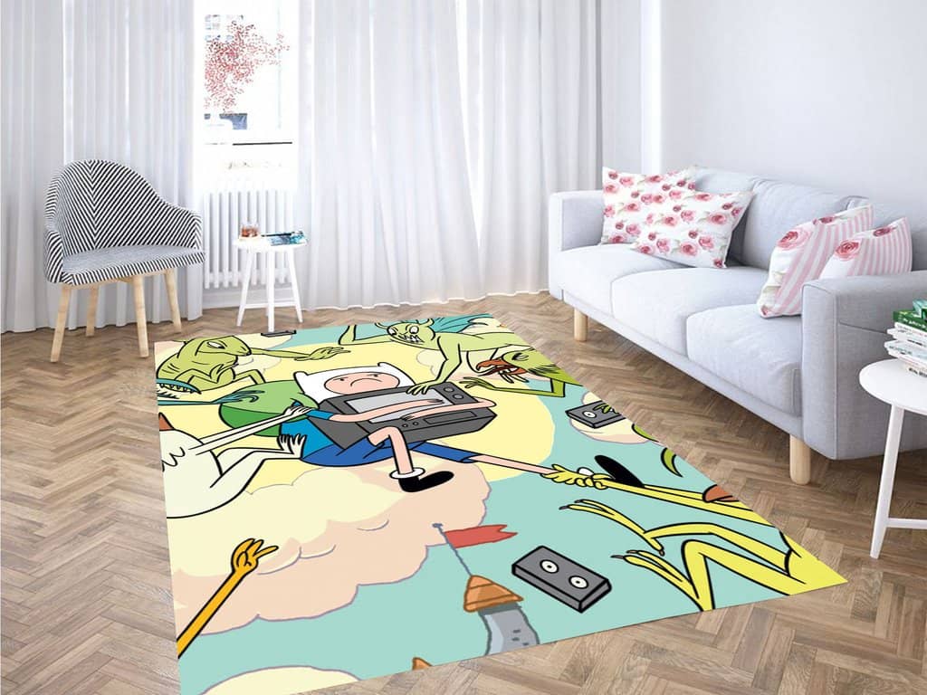 Cutest Finn Adventure Time Living Room Modern Carpet Rug