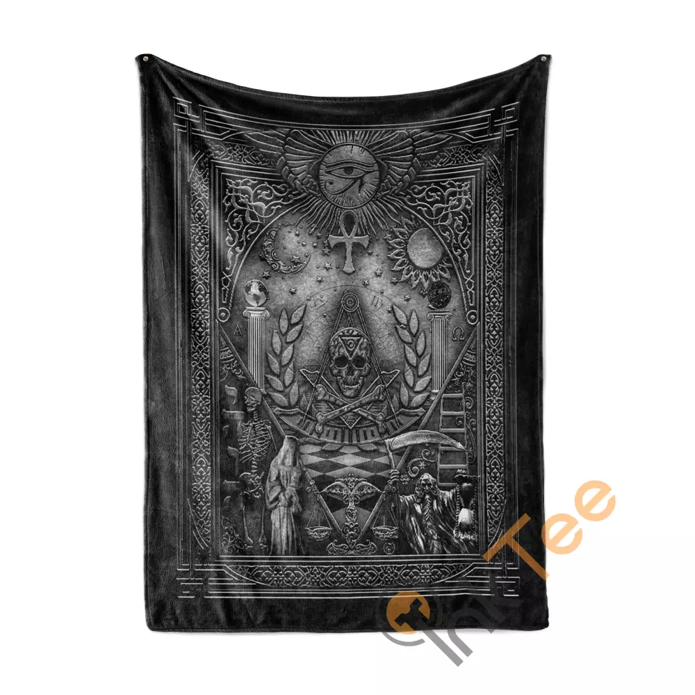 Dark Masonic Art N254 Fleece Blanket