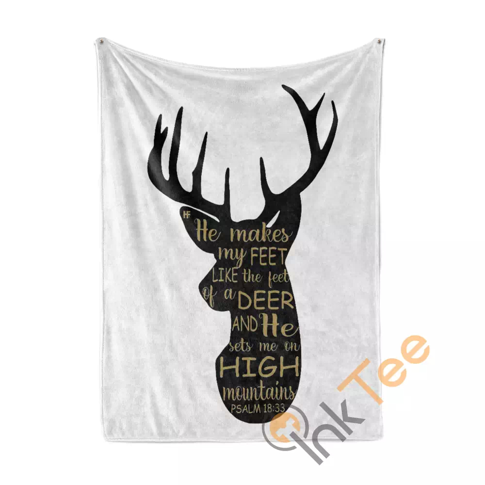 Deer Bible Verse N249 Fleece Blanket