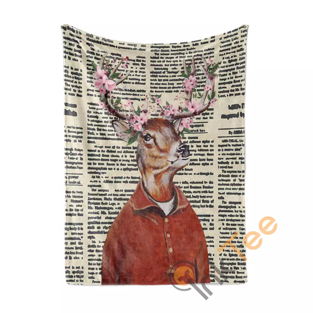 Deer Boy Wall Art N248 Fleece Blanket