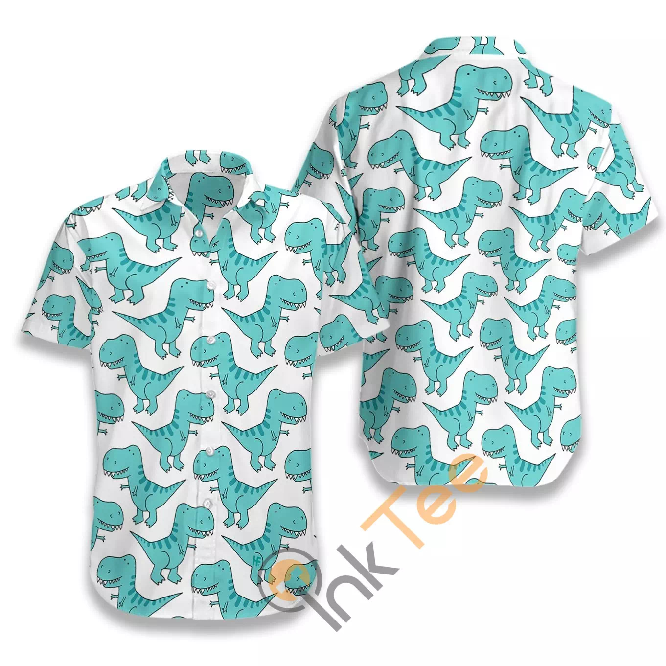 Dino Blue Mint N542 Hawaiian Shirts