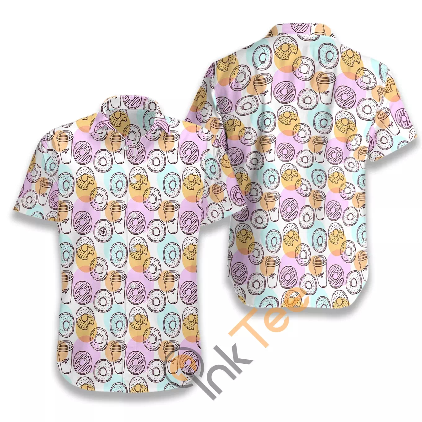 Donut And Coffee Seamless Pattern N440 Hawaiian shirts