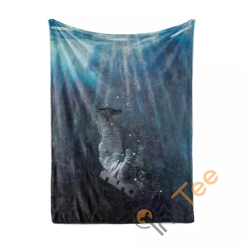 Drowning Astronaut N243 Fleece Blanket