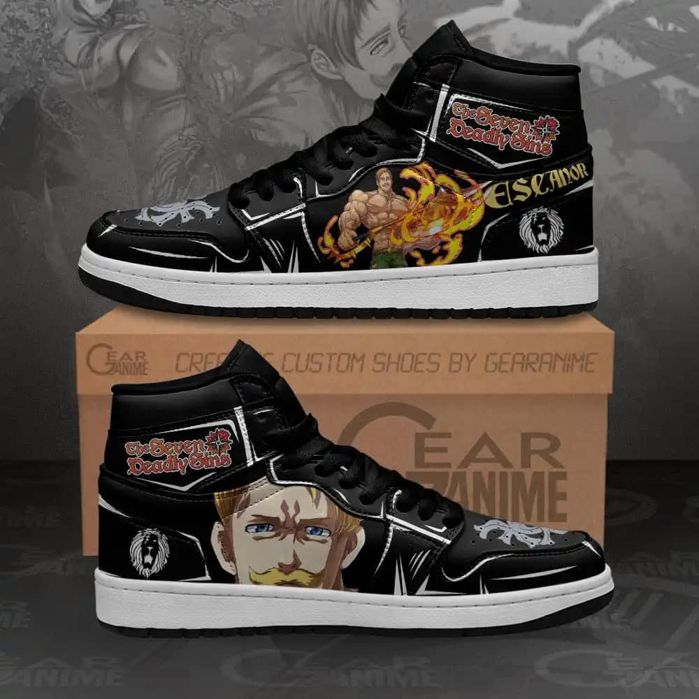 Escanor Sneakers Seven Deadly Sins Custom Anime Air Jordan Shoes