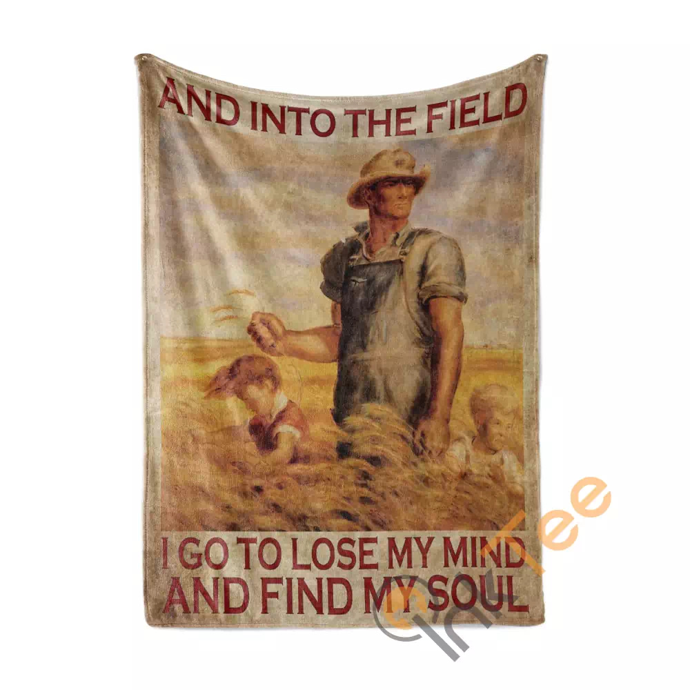 Farmer Into The Field N240 Fleece Blanket