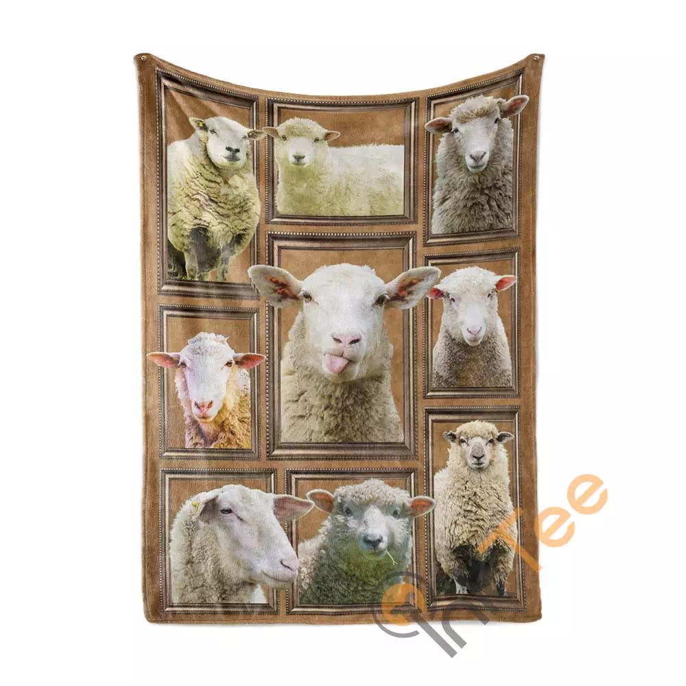 Farmer Sheep N239 Fleece Blanket