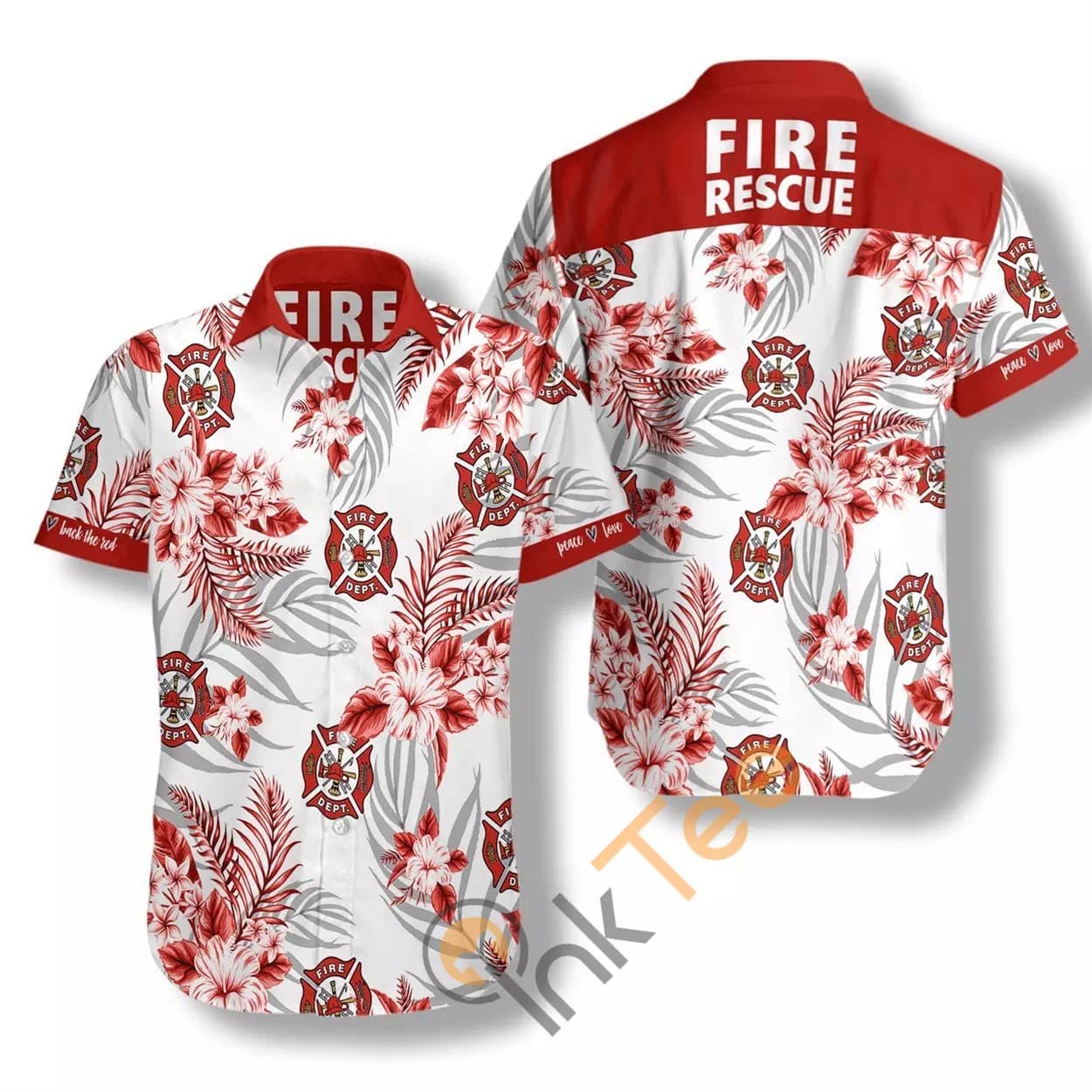 Firefighter Fire Rescue Ez03 N485 Hawaiian shirts