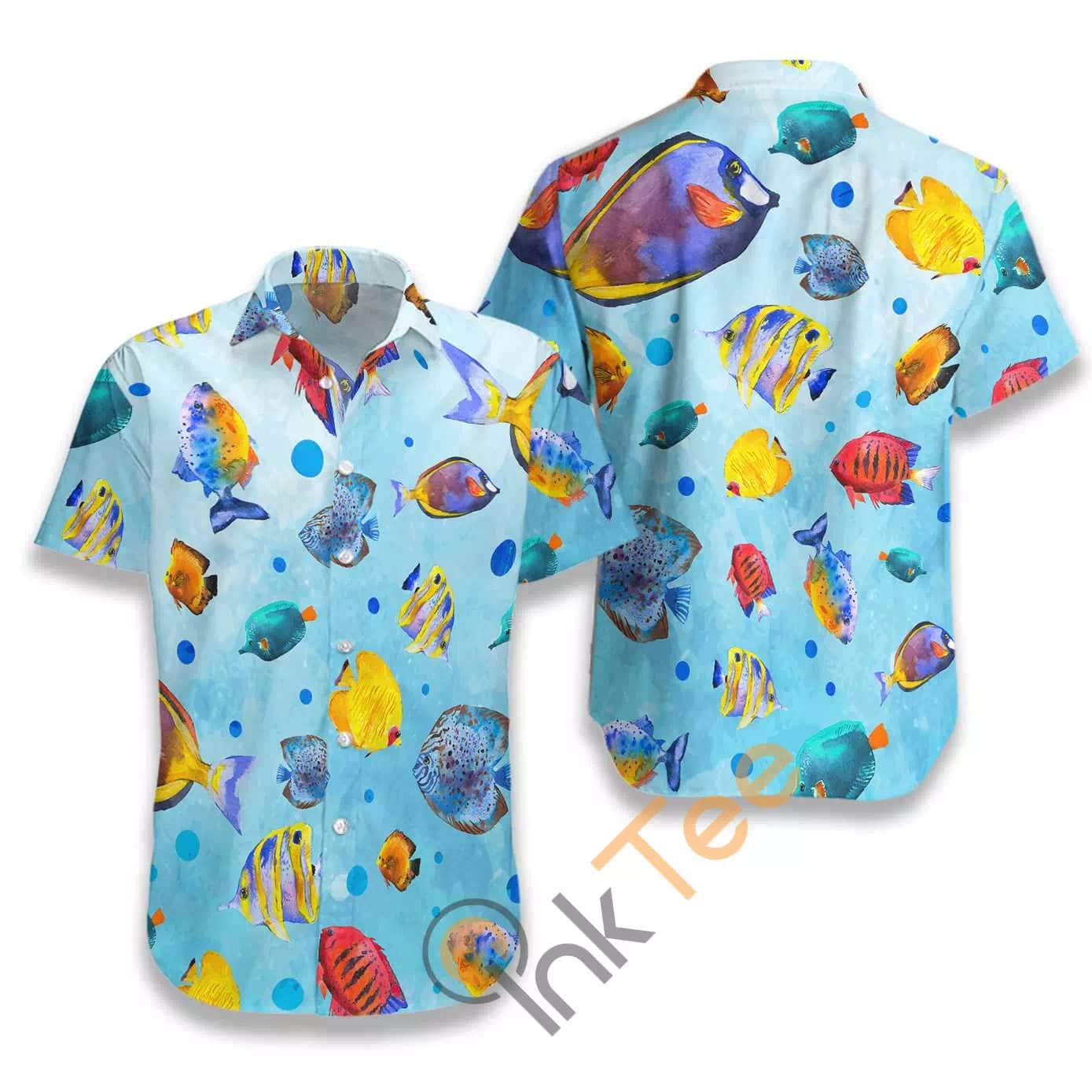 Fish Water Color Pattern N818 Hawaiian shirts