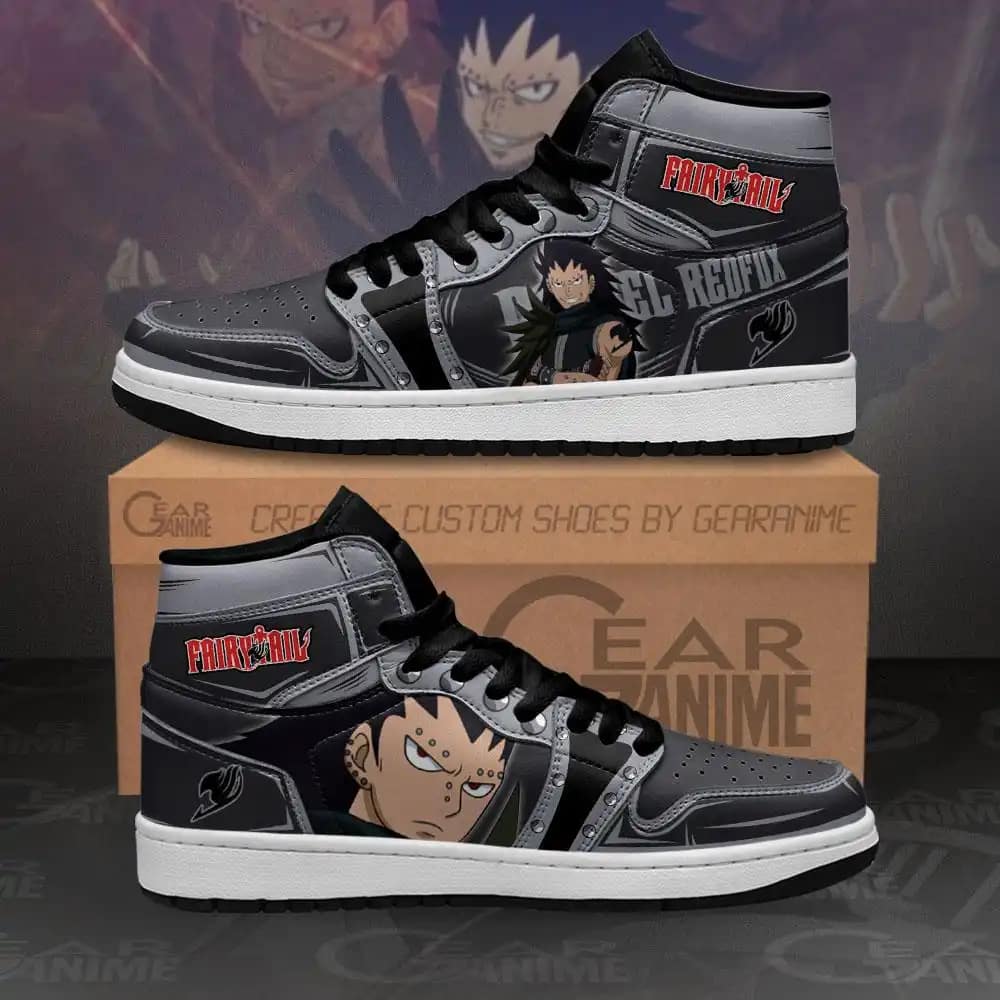 Gajeel Redfox Sneakers Fairy Tail Anime Air Jordan Shoes