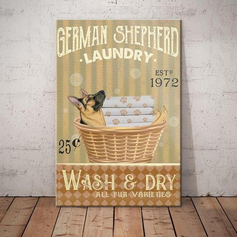 German Shepherd Dog Laundry Poster